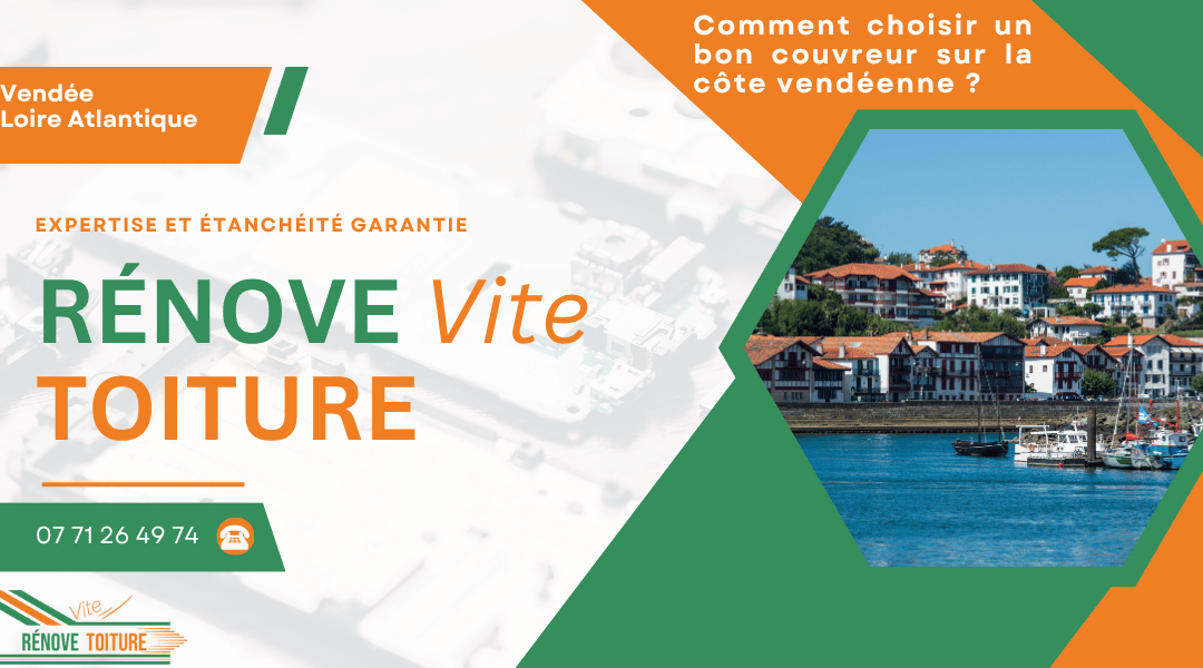 Toiture rénovée sur une maison en bord de mer en Vendée