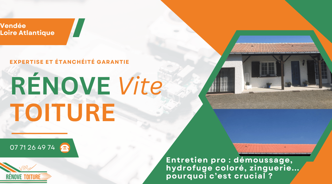 Toiture traitée par hydrofuge coloré sur maison vendéenne