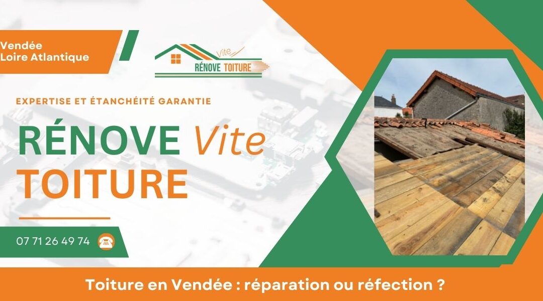 Réparation toiture en Vendée avec zinguerieRéfection complète de toiture en Vendée avec zinguerie